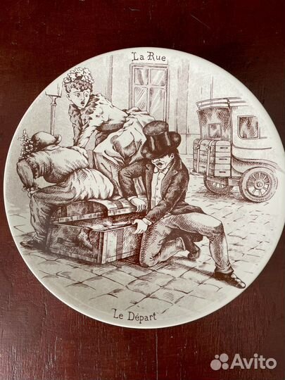 Серия фарфоровых тарелок,Франция