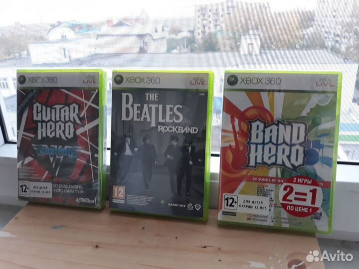 Игры диски guitar hero - xbox 360. лицензия