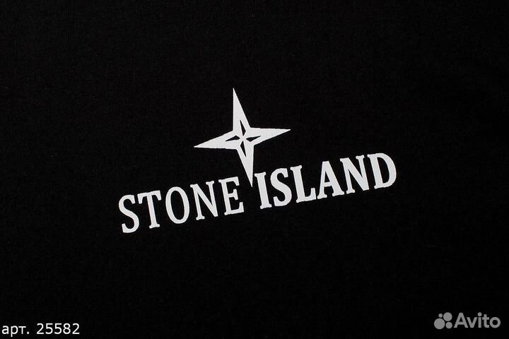 Футболка Stone Island cros черная