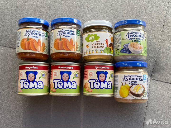 Детское пюре мясное фруктовое