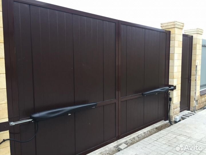 Распашные ворота под ключ монт-ж до 3 дней