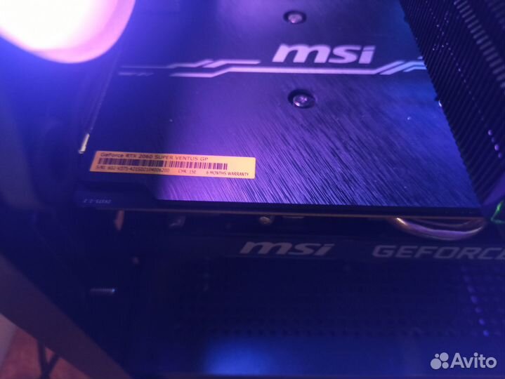 Видеокарта RTX 2060 super 8gb msi ventus