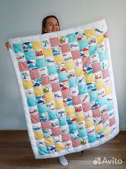 Детское лоскутное одеяло M, пэчворк