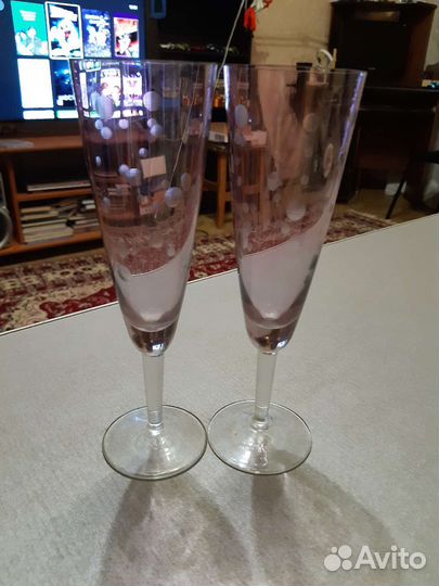 Фужеры цветное стекло СССР