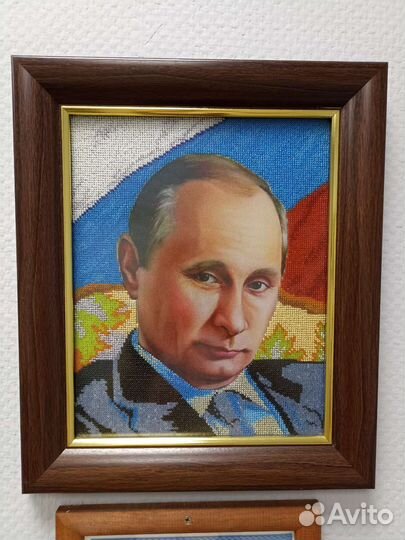 Портрет на холсте бисером