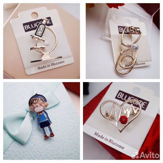 Медицинская брошь- значок Медик 2,7*2,6