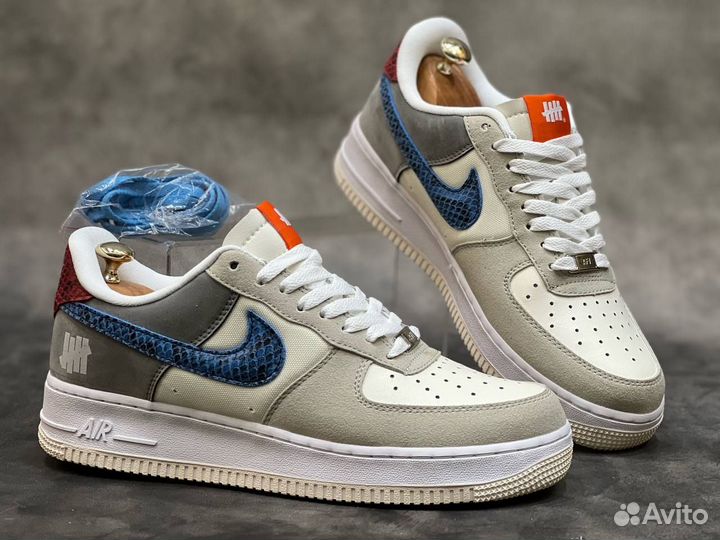 Nike air force 1 серые син разм. 41