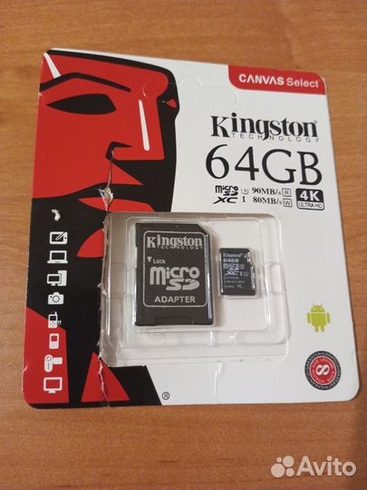 Карта памяти MicroSD 64гб