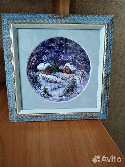 Картина вышитая крестом ручная работа