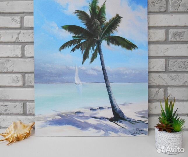 Картина маслом на холсте морской пейзаж