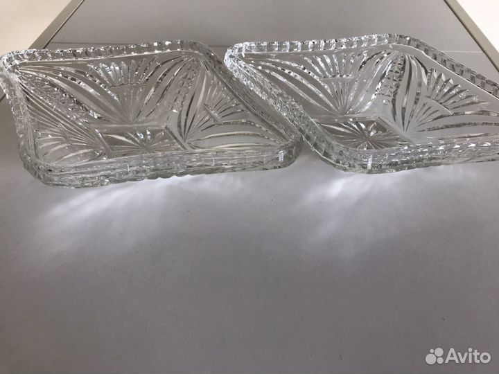 Салатник ромб 30х21 см хрусталь СССР