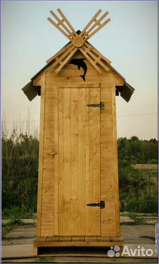 Уличный туалет с декором JJD
