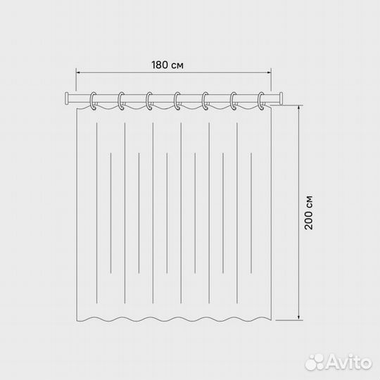 Шторка на ванну iddis 180cm Бежевый bd02p18i11