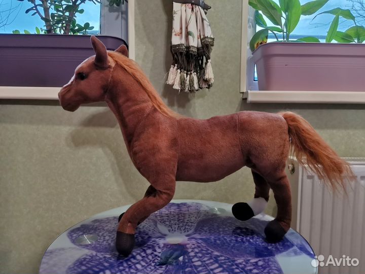 Мягкая игрушка лошадь большая