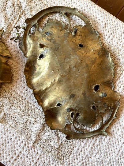 Ваза сухарница фруктовница бронза винтаж Италия