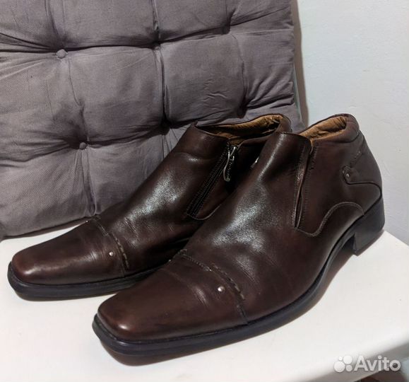 Ботинки кожаные мужские демисезонные, 44 размер