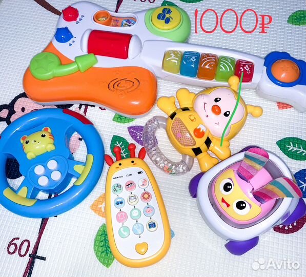 Музыкальные, мягкие игрушки, погоемушки пакетом