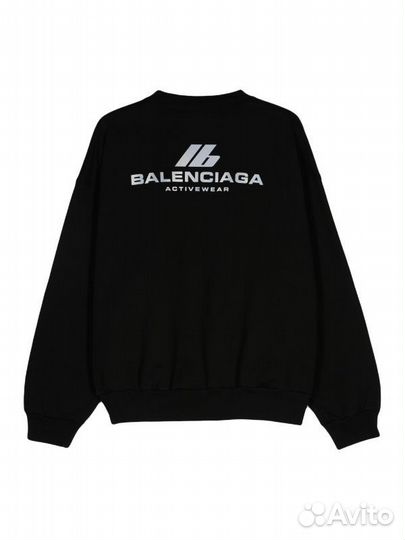 Balenciaga Activewear Reflective Logo Свитшот