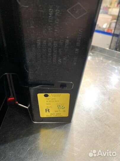 Фонарь задний renault duster