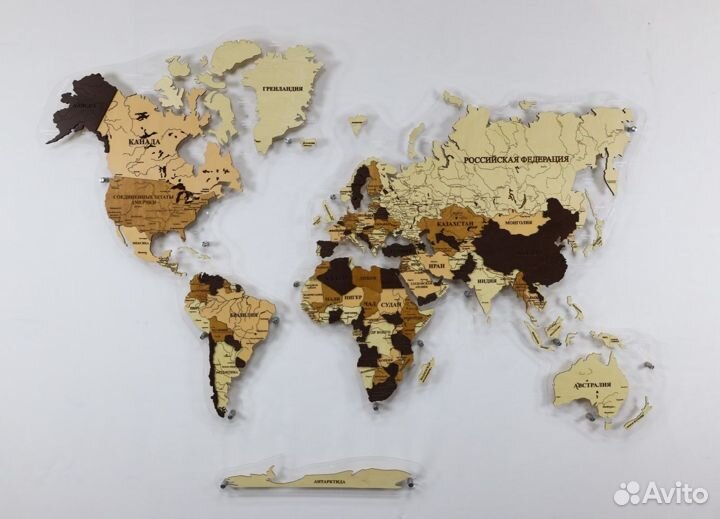 Деревянные карты мира