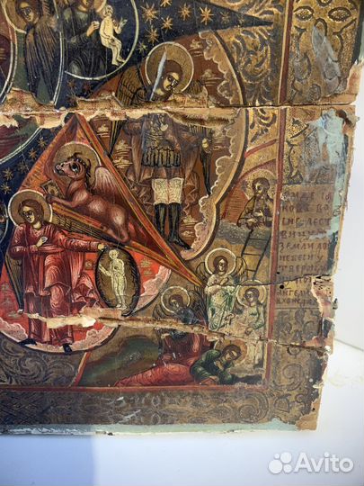 Антикварная Икона неопалимая купина