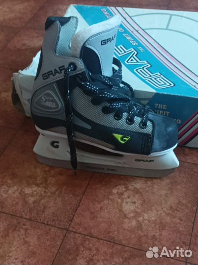 Коньки хоккейные детские 32 размер Graf