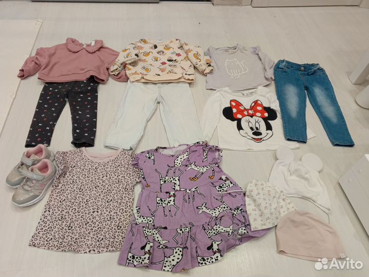 Брендовая одежда пакетом для девочки 92 98 Zara hm