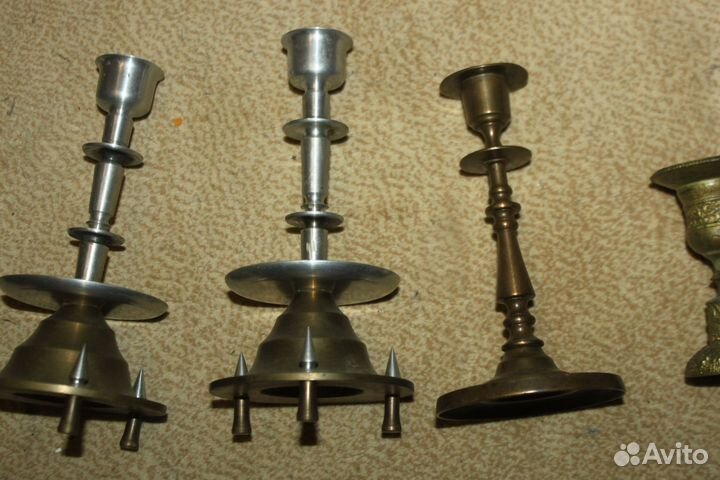 Подсвечники старинные бронза ретро
