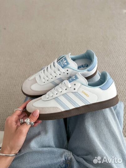 Adidas Samba White Halo Blue