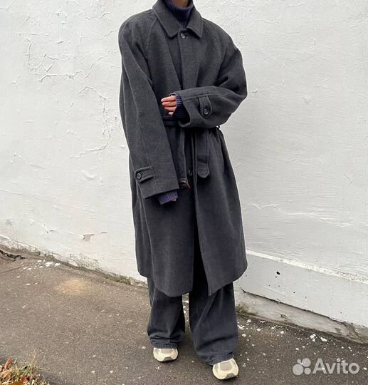 Винтажное длинное пальто макси зимнее в пол винтаж