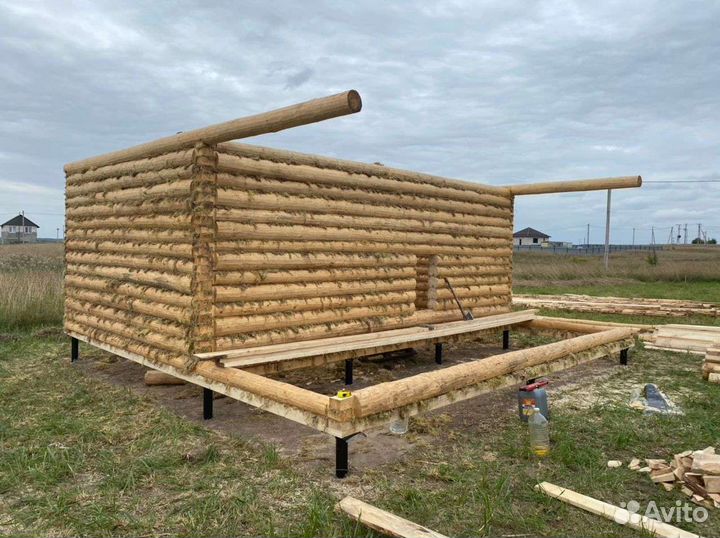 Сруб бани 4*6+2м из ели