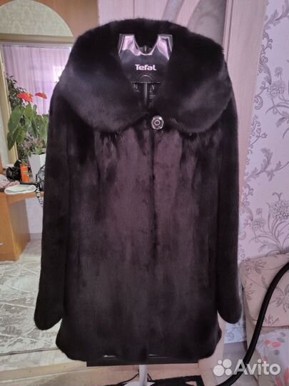 Шуба норковая blackglama с капюшоном 42 44