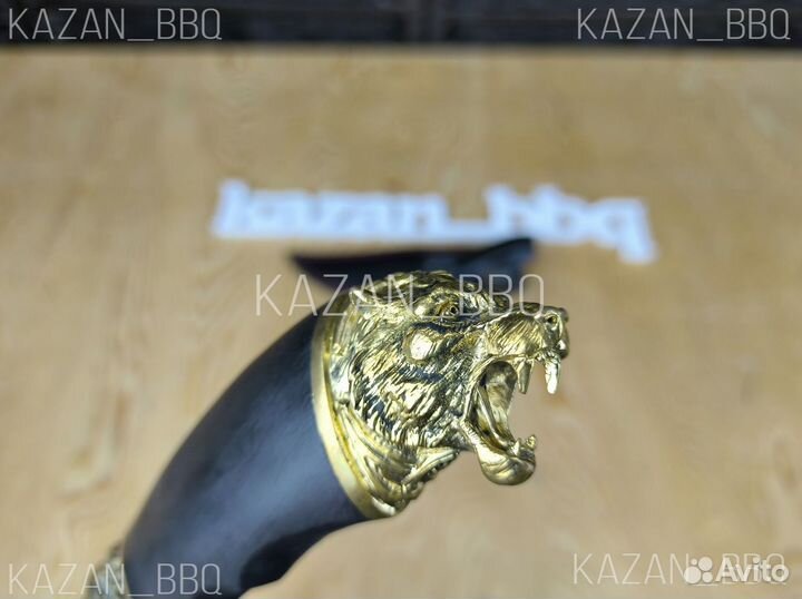 Кизлярский нож с головой Волка (латунь)