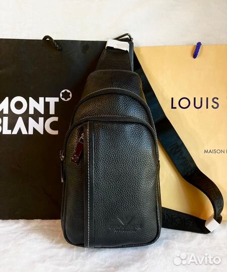 Мужская кожаная сумка Armani Lux New Sling