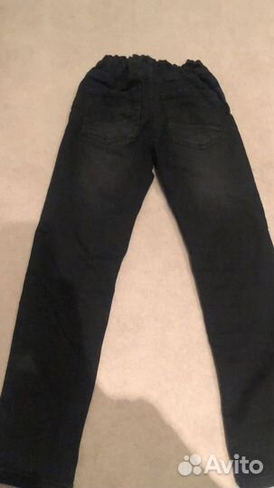 Джинсы черные узкие 140 см