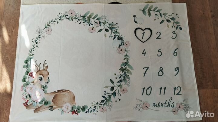 Плед фотофон для новорожденного