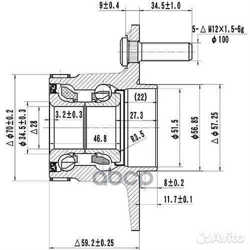 Ступица зад chrysler cirrus, sering, dodge stra