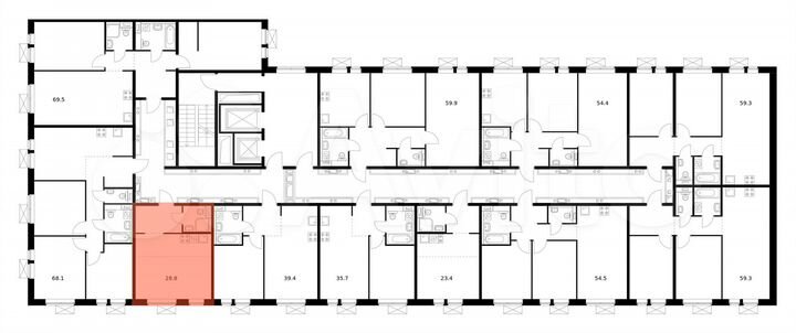 Квартира-студия, 28,8 м², 14/15 эт.