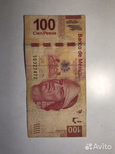 Бонкнота 100 песо Мексика 2012 года