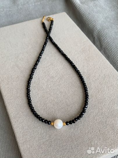 Чокер из хрусталя с жемчугом