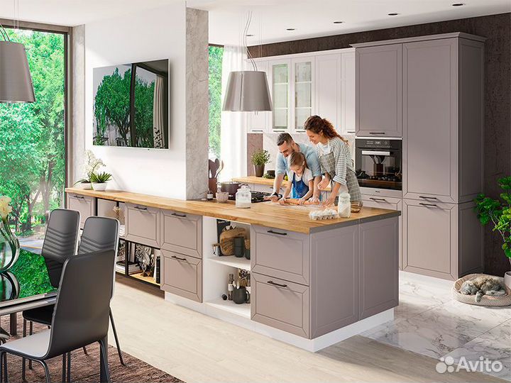 Кухня Кельн корпус шнзя 500 бел фасад шнзя 500 соф