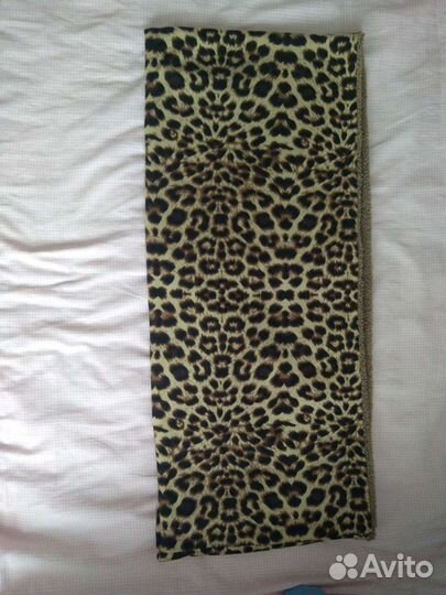Тёплый шарф-снуд 2в1 леопард