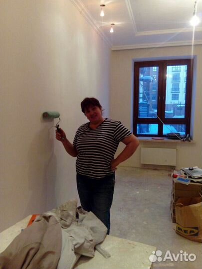 Поклейка обоев, шпаклевка, покраска