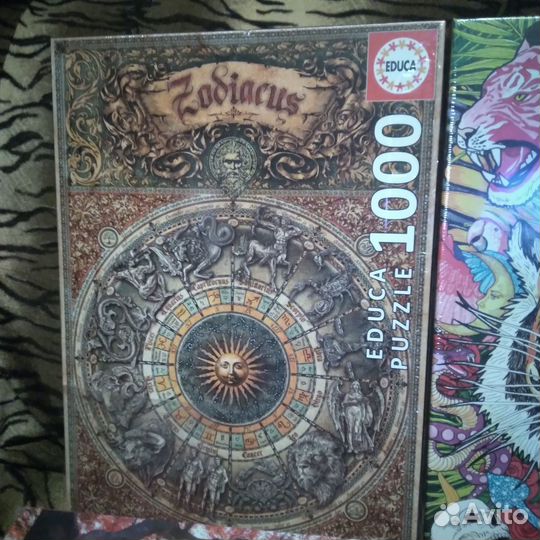 Educa 1000 пак из 4 пазлов новые. тигр продан