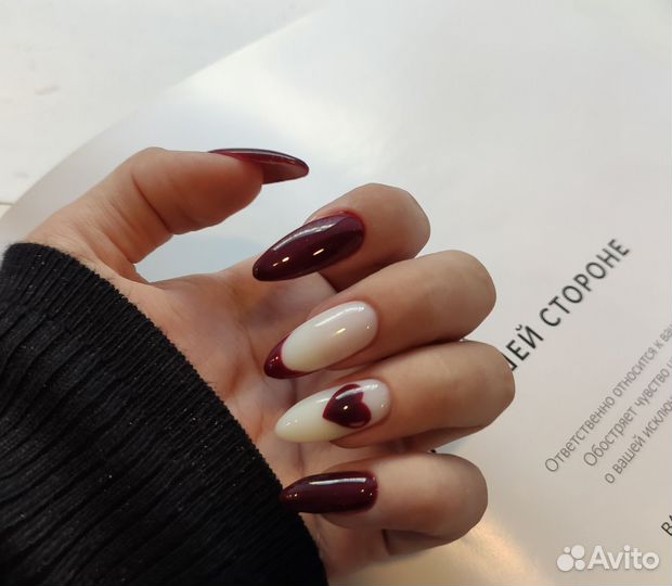 Маникюр с покрытием гель лак. Наращивание от