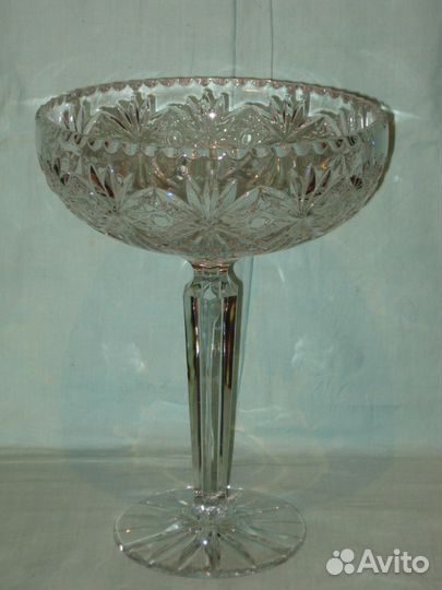 Фруктовница на ножке. Хрусталь. СССР
