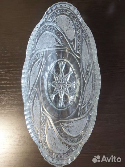 Большая хрустальная салатница / ваза