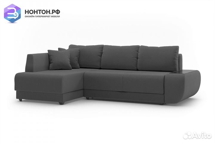 Угловой диван пума Консул серый