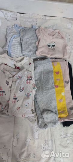 Детские фирменные вещи пакетом для девочек 0-6 мес