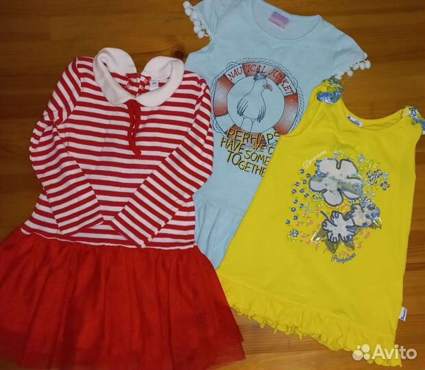 Летние платья пакетом для девочек 74 80 98 104